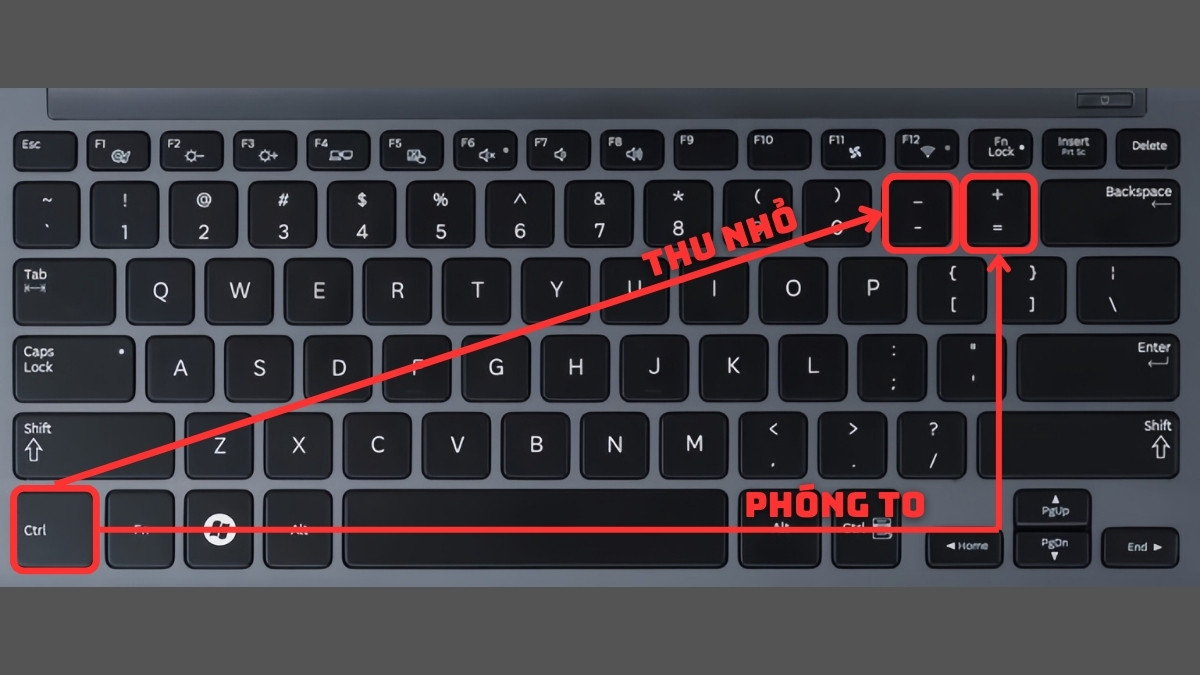 Cách phóng to, thu nhỏ màn hình máy tính Windows bằng bàn phím