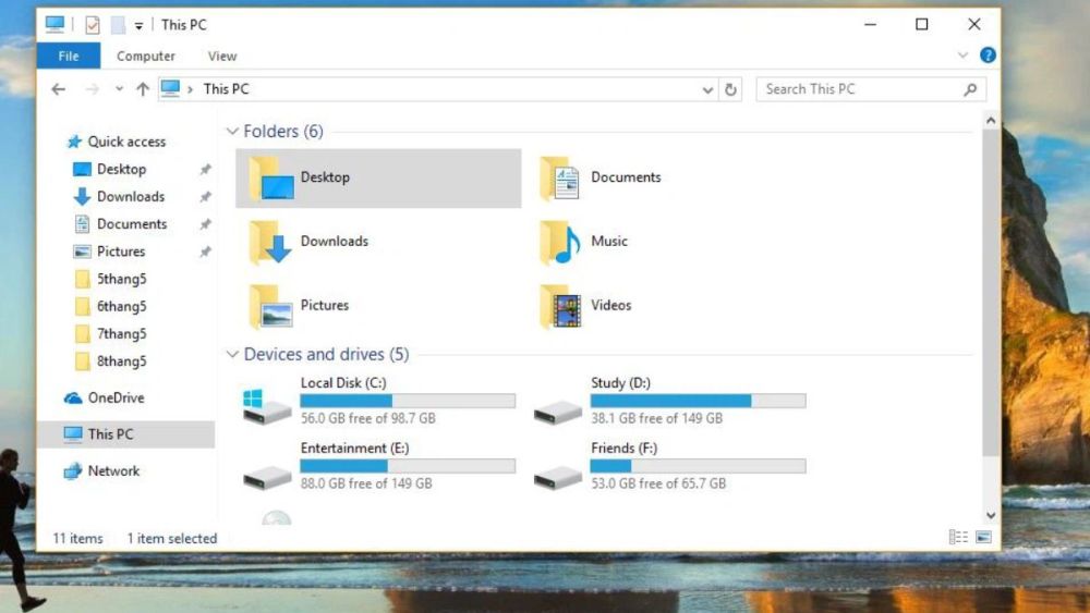 Cách mở Device Manager bằng File Explorer bước 1