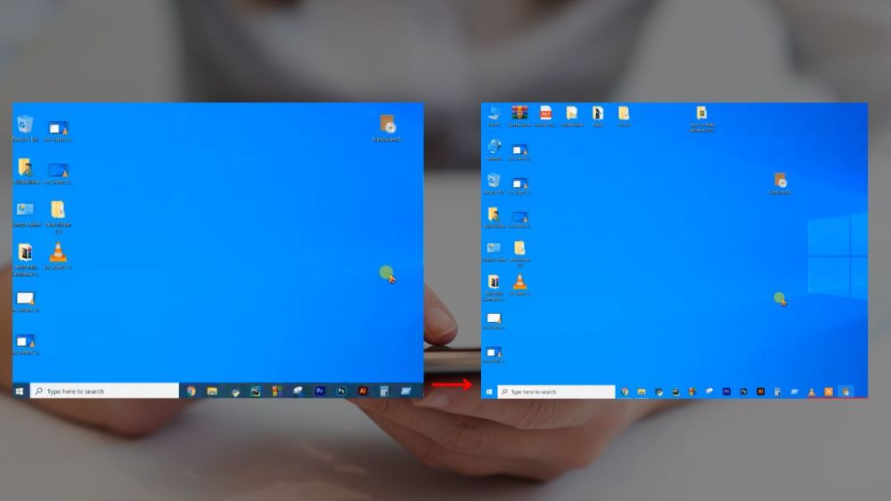 Làm trong suốt thanh taskbar Win 10 cách 3 bước 3