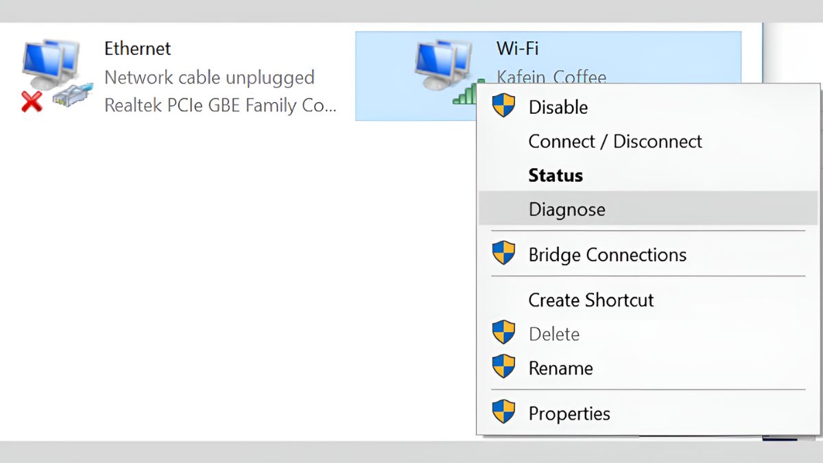 khắc phục laptop không kết nối được wifi nhanh