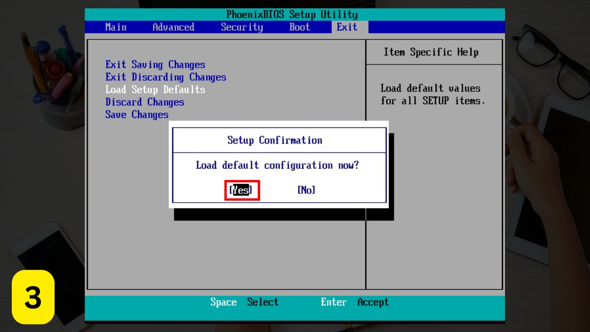 cách sửa lỗi a disk read error occurred - Đặt lại hoặc nâng cấp BIOS bước 3