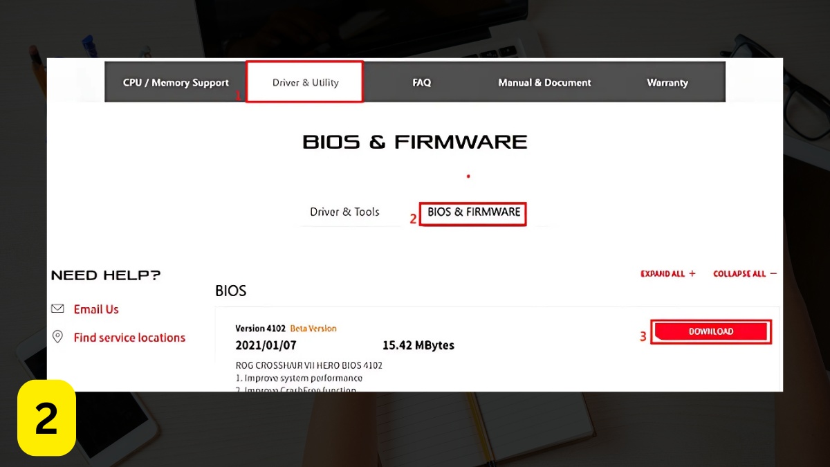 cách sửa lỗi a disk read error occurred -  nâng cấp BIOS bước 2