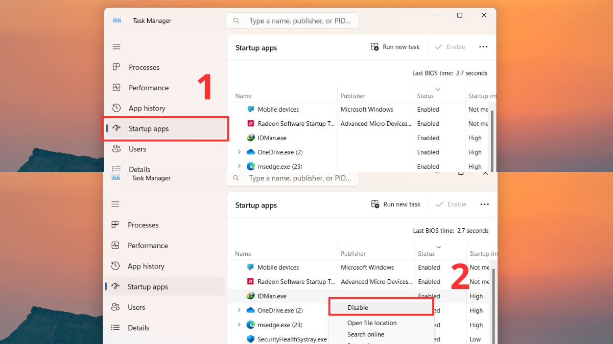 sửa lỗi Runtime Error - Tắt bớt các phần mềm khởi động cùng hệ thống bước 2,3,4