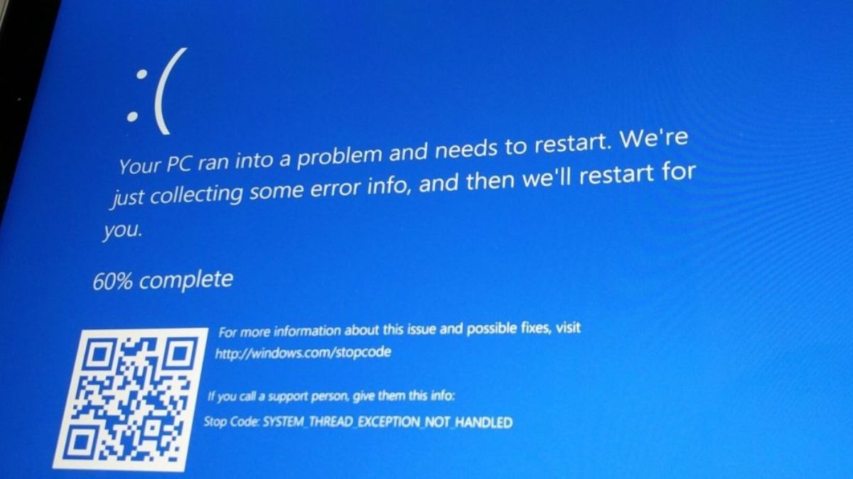 Update Win 10 bị lỗi màn hình xanh Blue Screen of Death