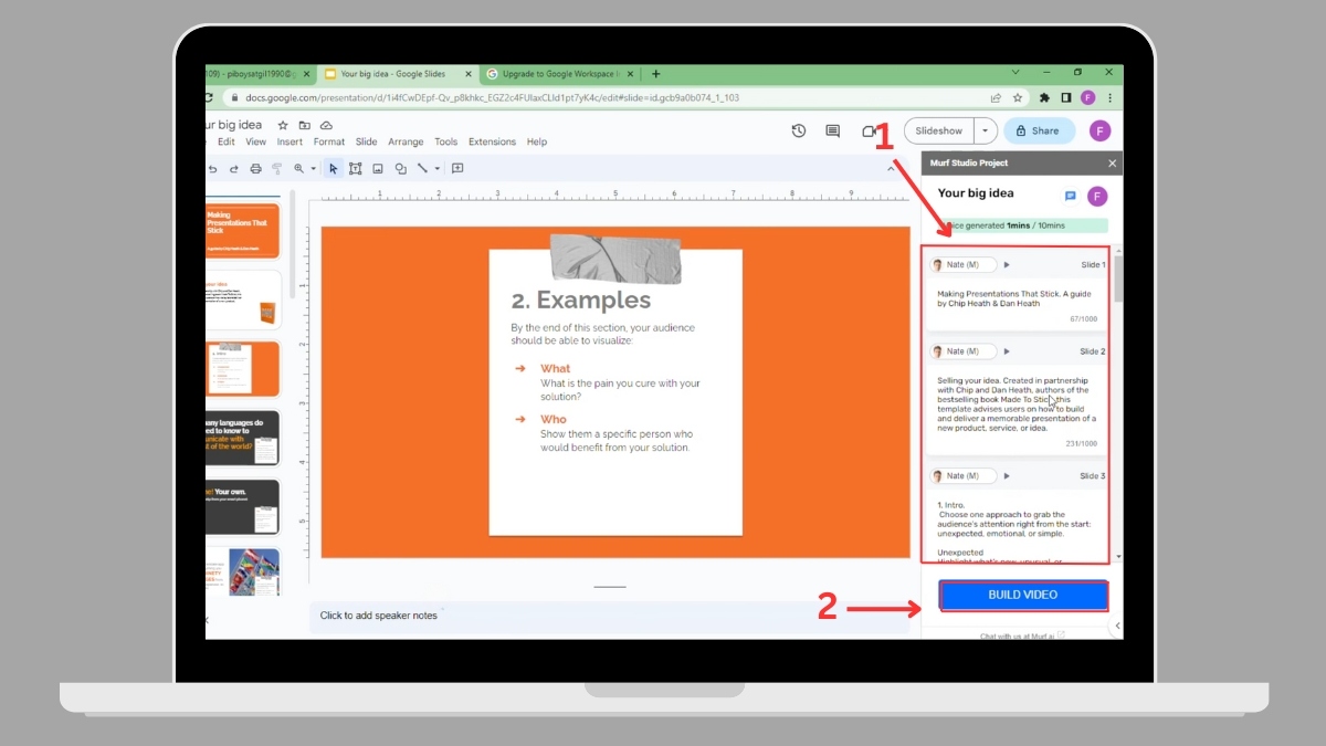 Cách Sử dụng Murf AI trên Google Slides bước 4