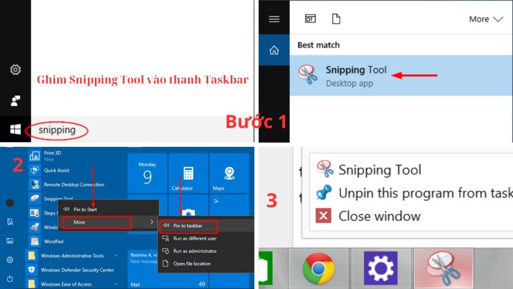 Cách tạo phím tắt Snipping Tool cách 3