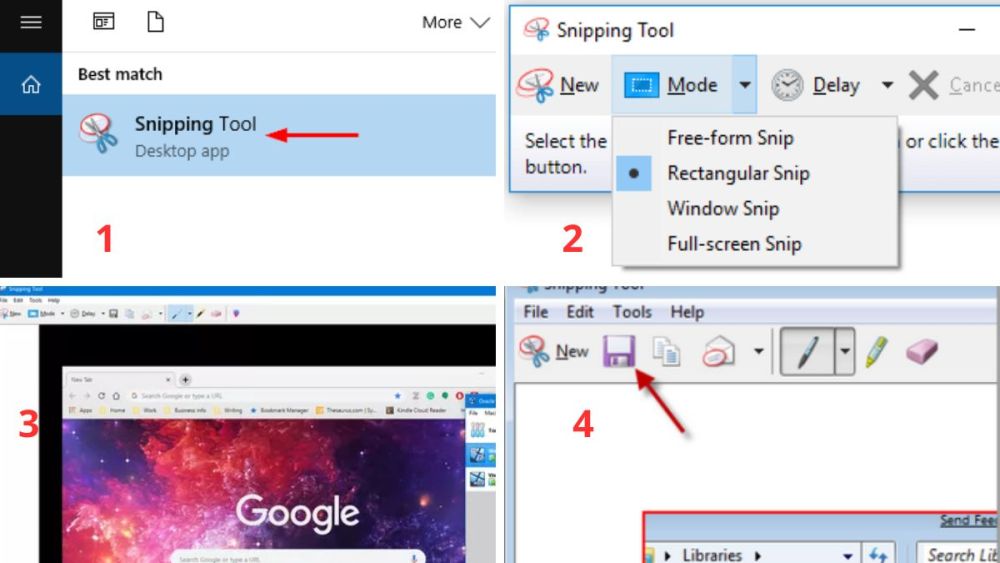 Cách chụp màn hình bằng phím tắt Snipping Tool 