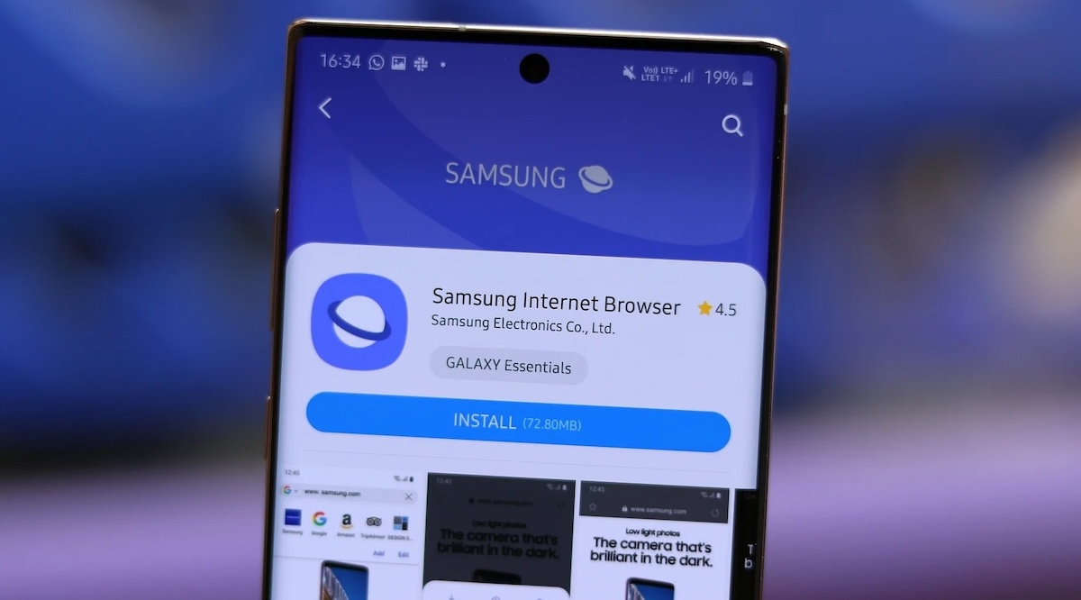 Samsung Internet là trình duyệt web đơn giản, nhanh chóng dành cho điện thoại và máy tính bảng