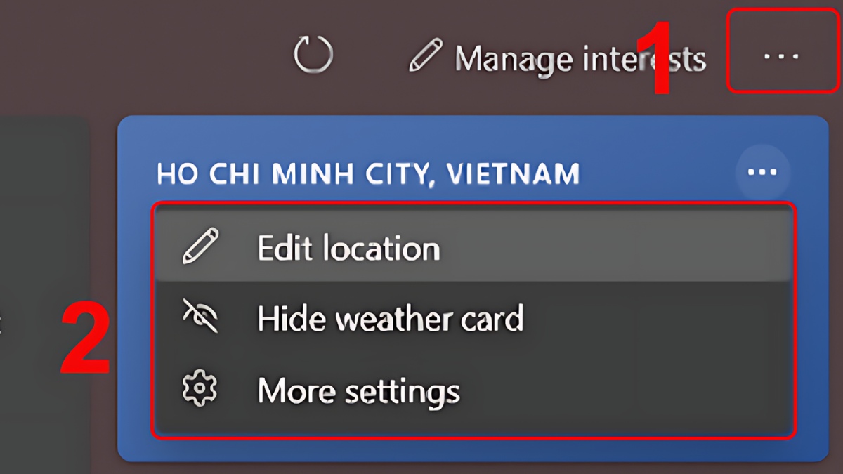 tắt dự báo thời tiết win 10 