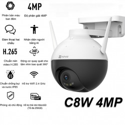  Camera WIFI Ezviz C8W 4MP có màu ban đêm, xoay nhiều góc